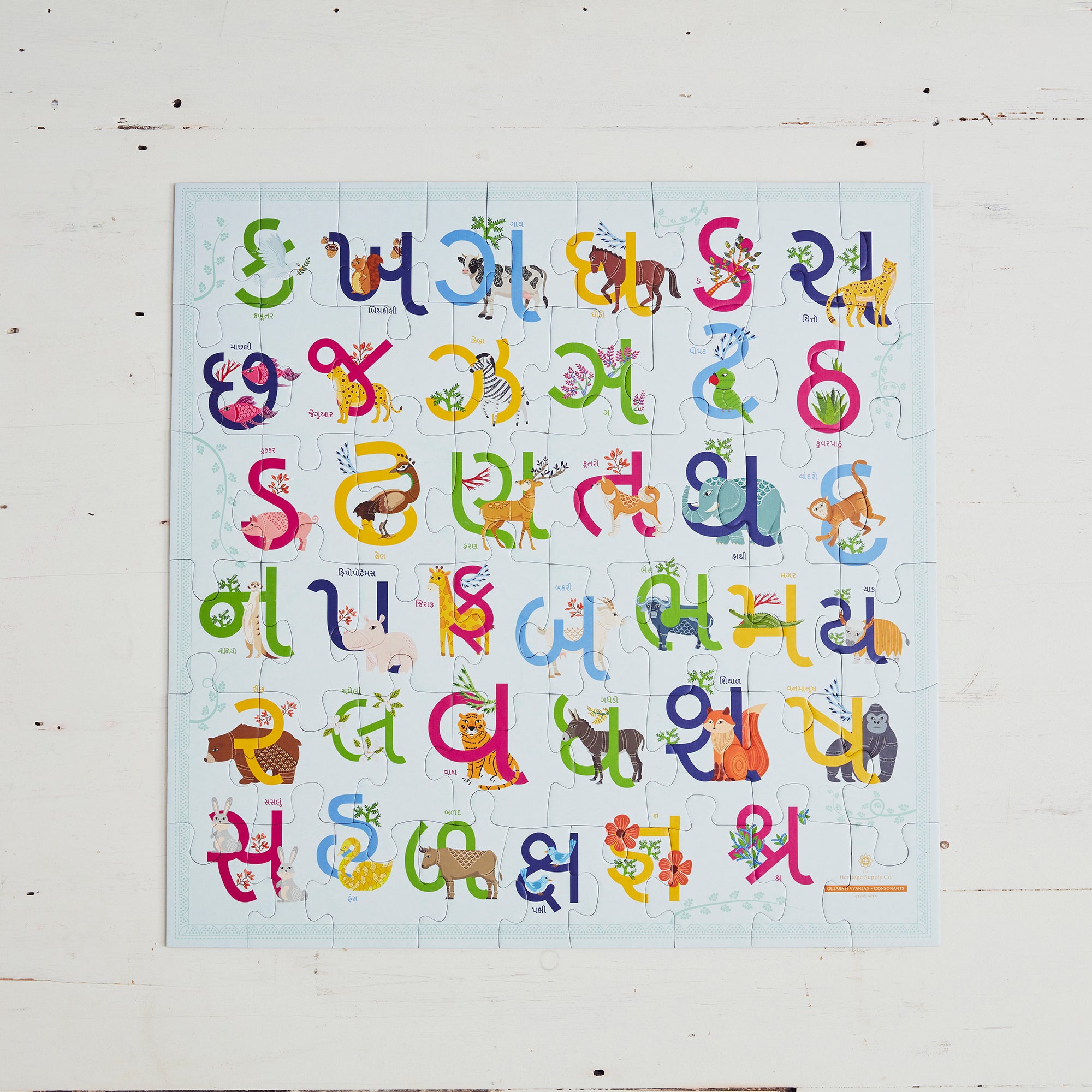 gujarati alphabet poster