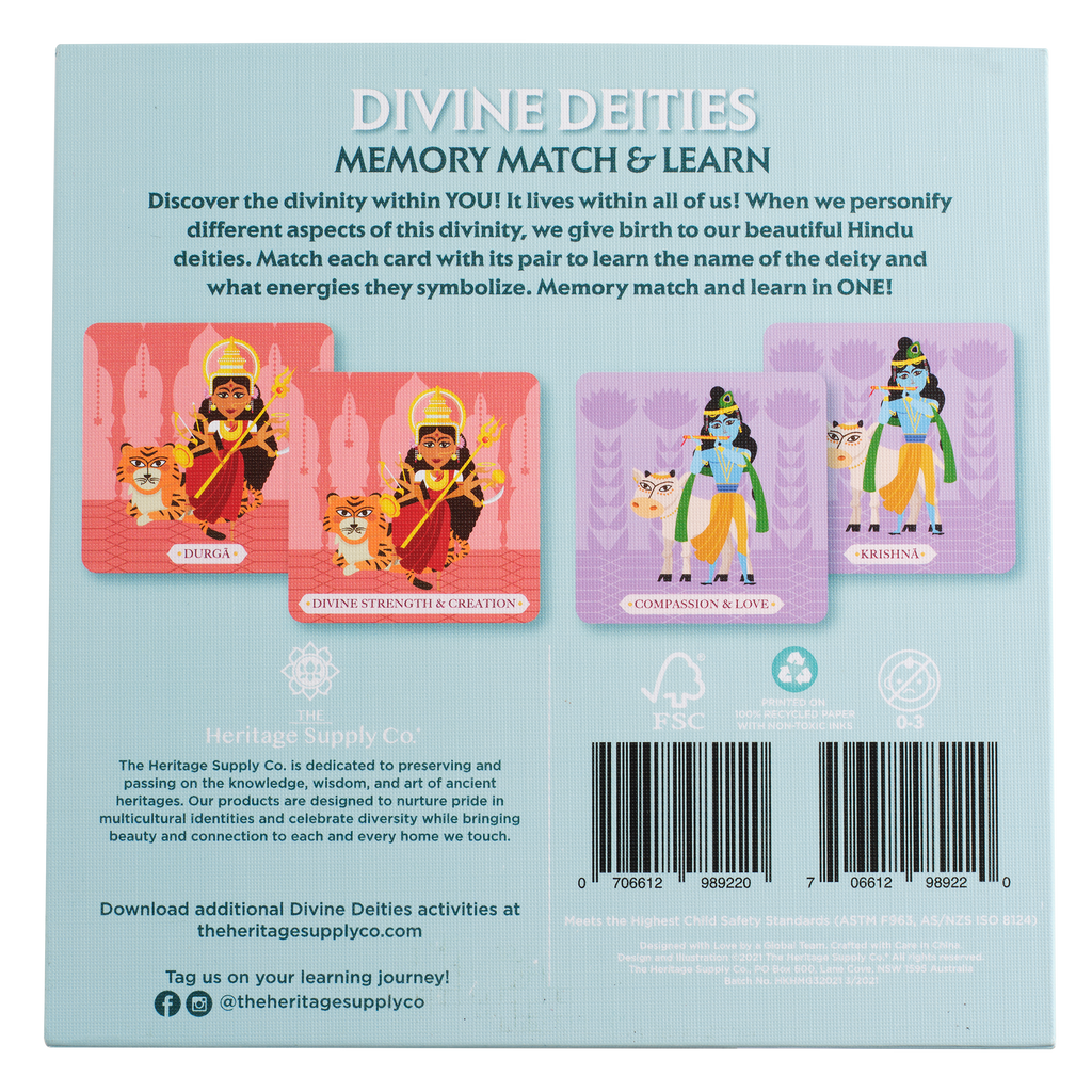 Divine Deities Memory Match and Learn Card Game