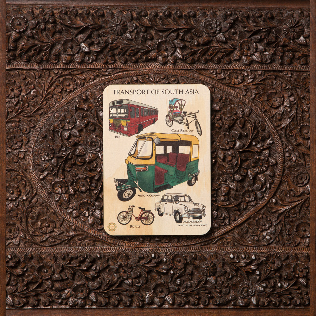 Transport of South Asia Timber Tile + Matching Color In Card
