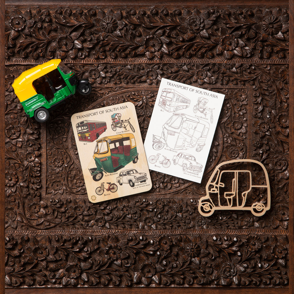 Transport of South Asia Sensory Pack - Eco Cutter™, Timber Tile, And Color In Card