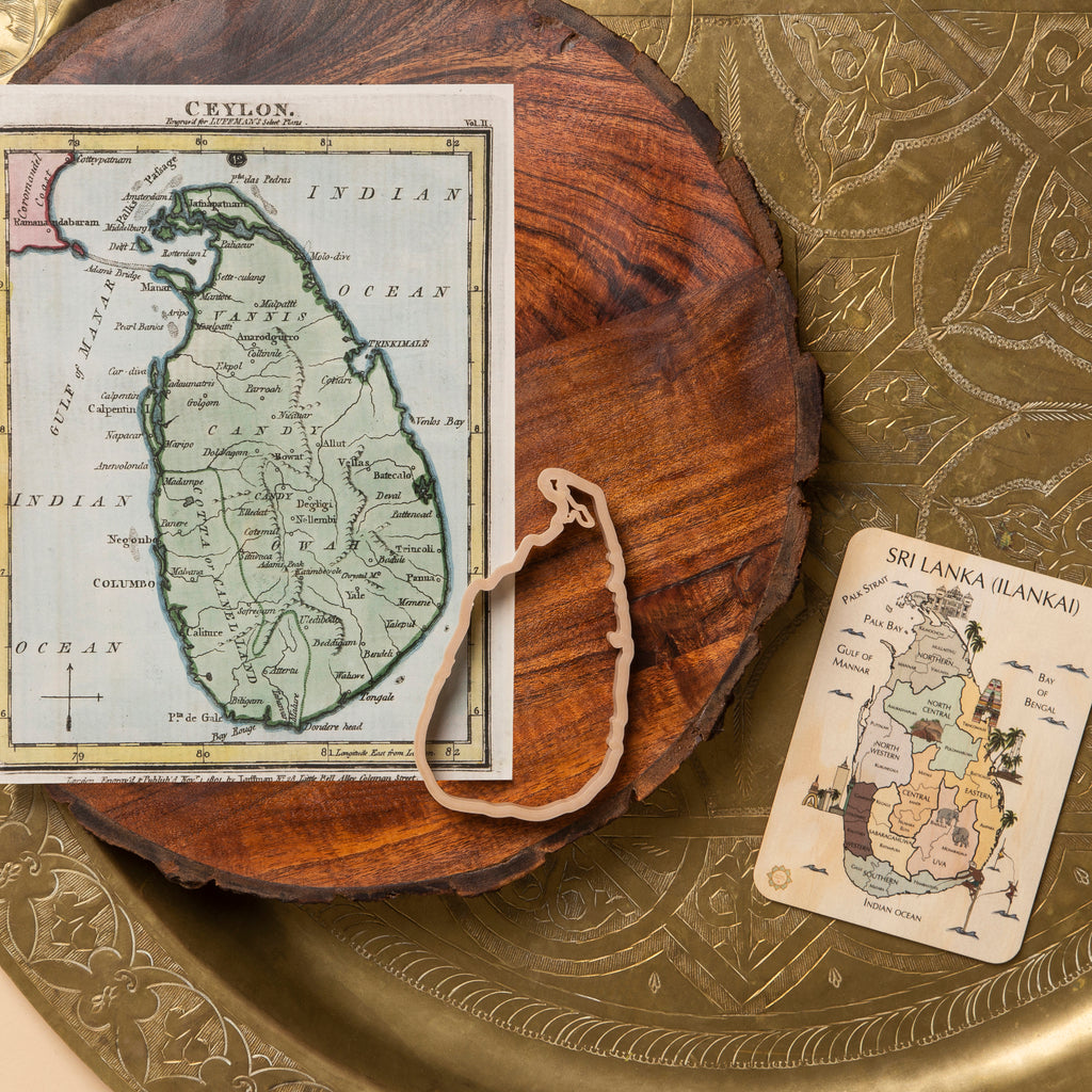Sri Lanka (Ilankai, Eelam) Country Sensory Pack - Eco Cutter™, Timber Tile, And Color In Card